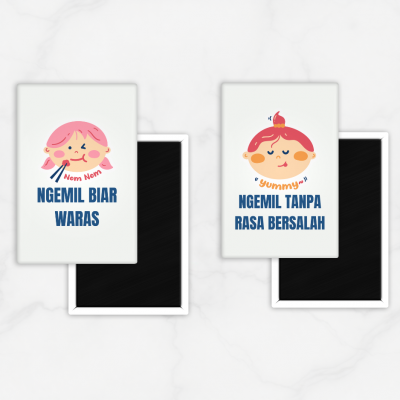 Fridge Magnet Kulkas Rectangle Kata Kata Lucu 02 size 54 x 78 cm